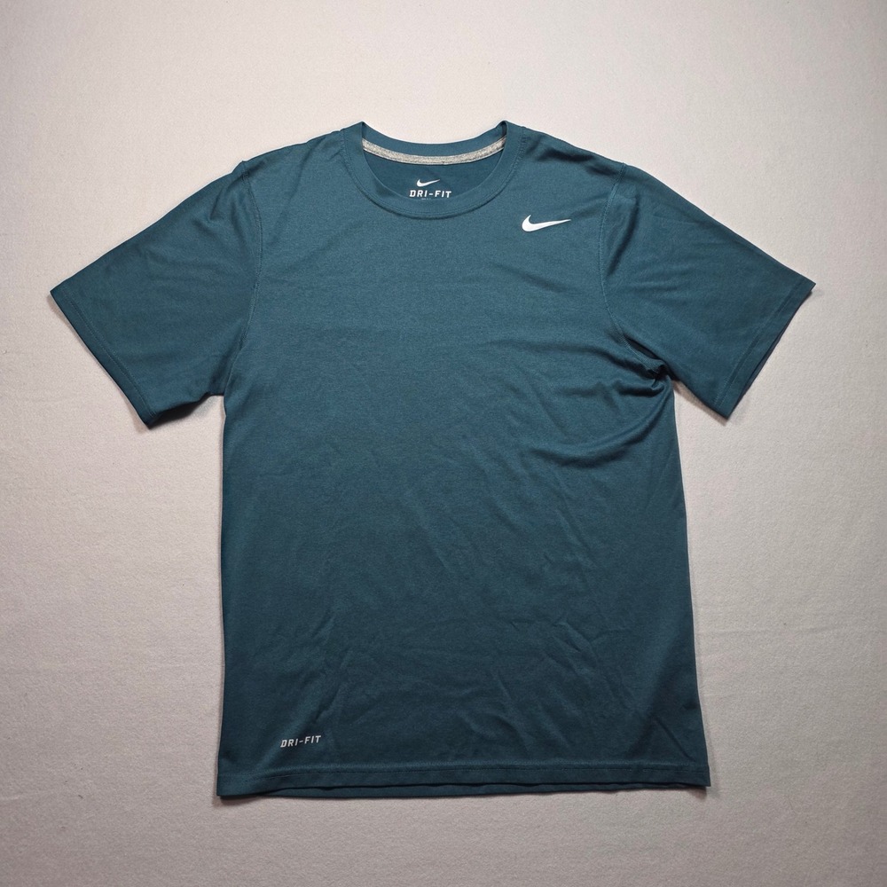 Nike Dri Fit Short Sleeve Tee in Deep Teal - Men's Size Small